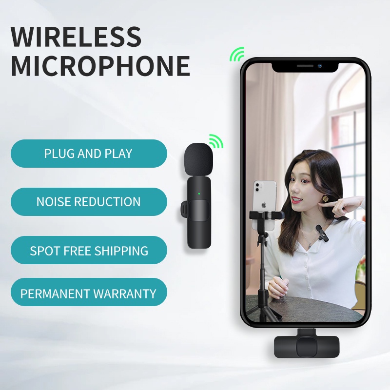 Bộ 1 Micro Không Dây K9 cho Android cổng Type-C loại Tốt Chuyên Dụng dùng Giảng Dạy/ Livestream Điện Thoại