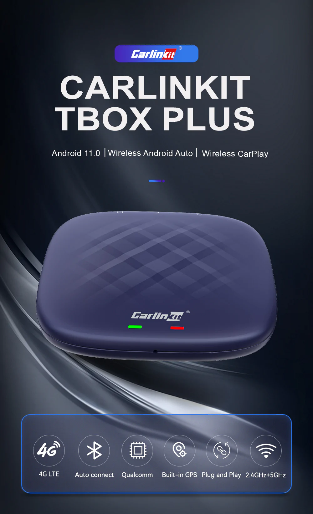 Carlinkit TBox Plus, phiên bản mới nhất sử dụng chip Snapdragon 665, hệ điều hành Android 11, hiệu năng cao