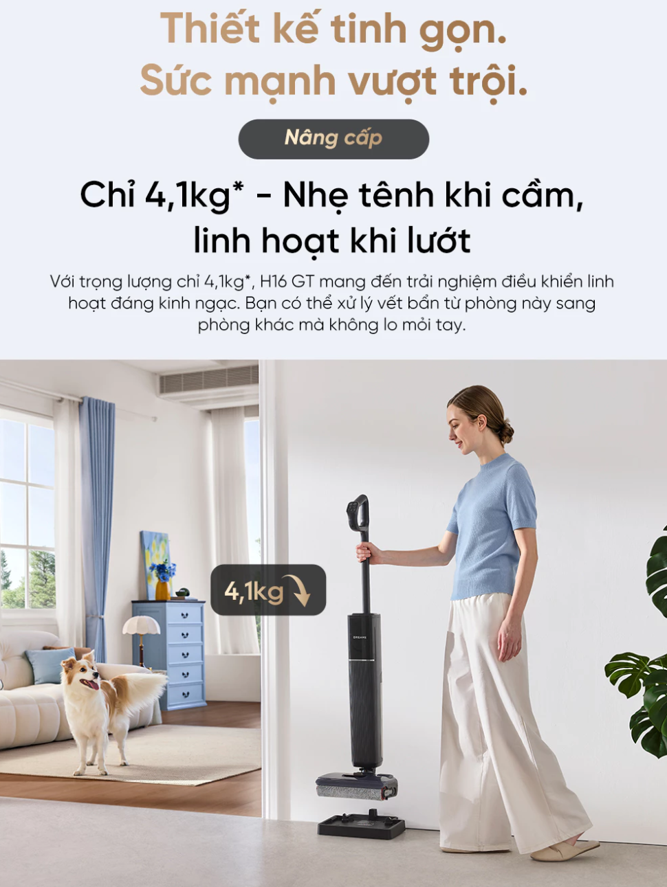 Cây hút bụi lau nhà Dreame H16 GT