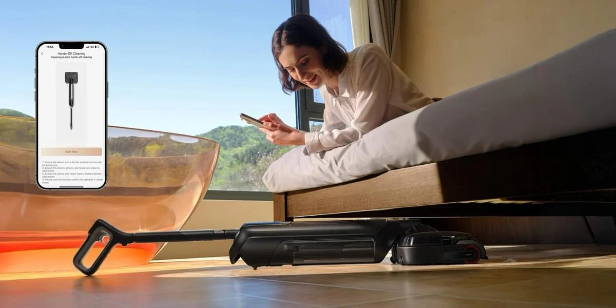 Cây hút bụi lau nhà giặt khăn nước nóng Mova M50 Ultra