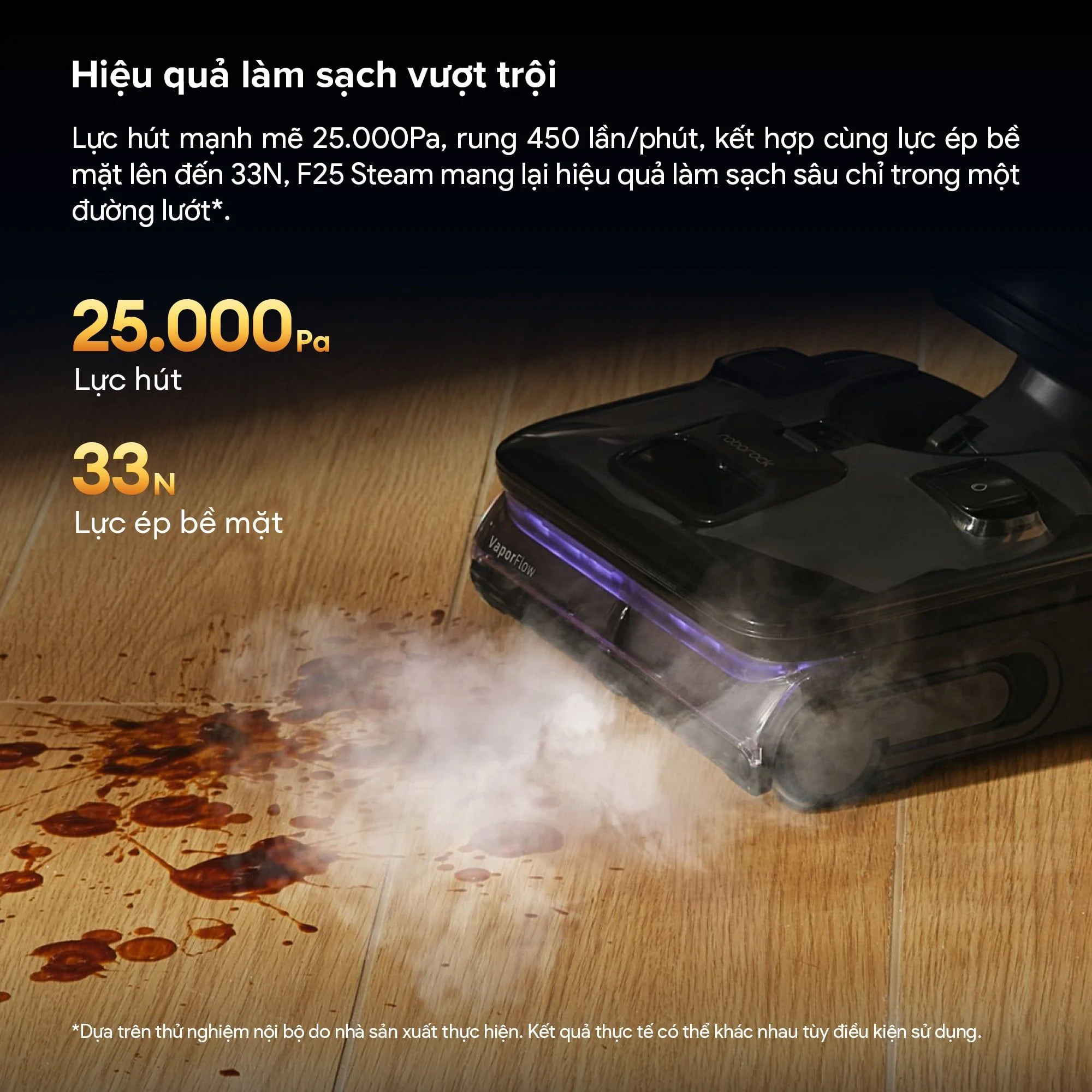 Cây hút bụi lau nhà Roborock F25 Steam