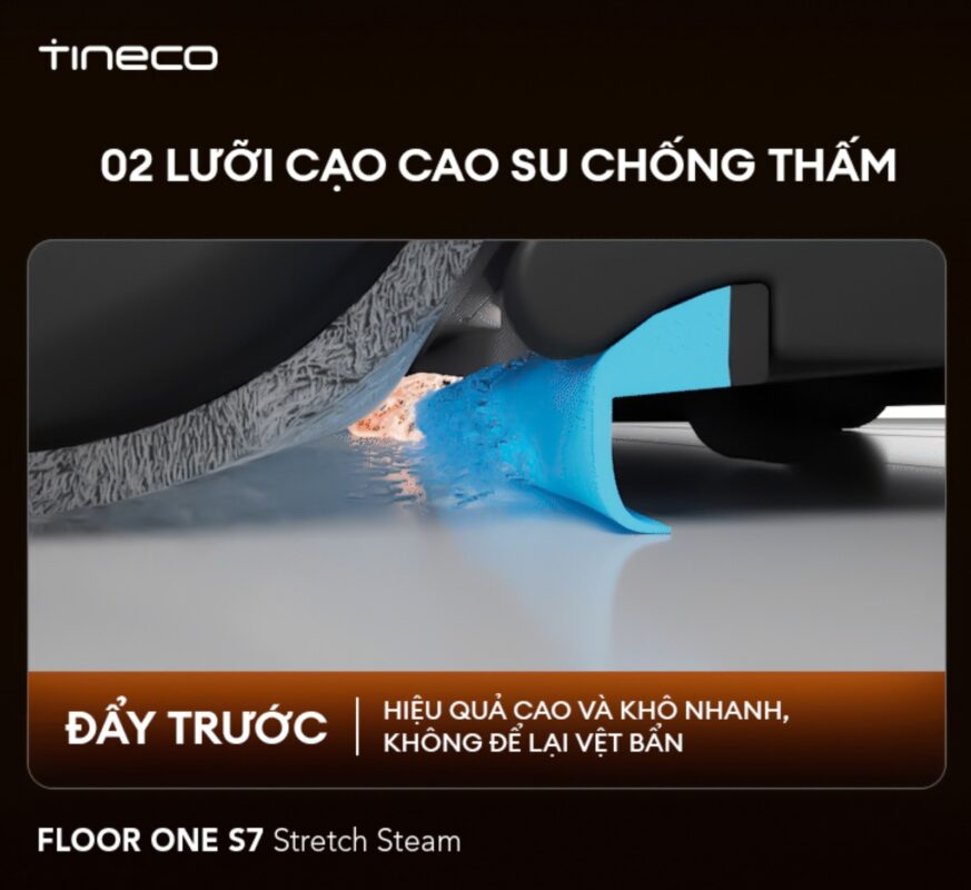 Cây hút bụi lau nhà Tineco Floor One S7 Stretch Steam, Lực hút 22 000Pa