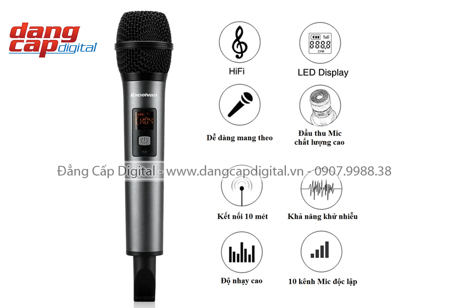 Excelvan K18- V, micro karaoke không dây