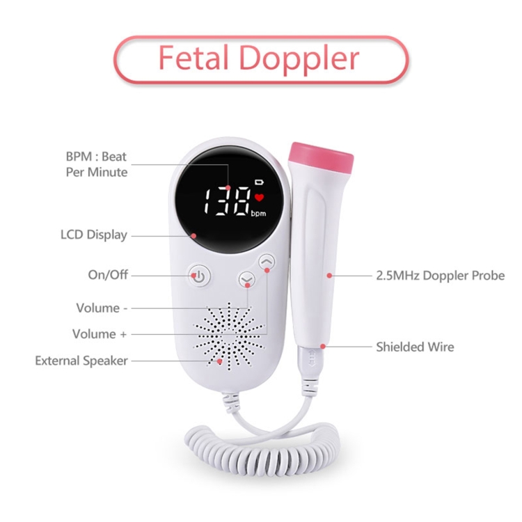 Máy đo tim thai Fetal Doppler W8- 25 dành cho bà bầu