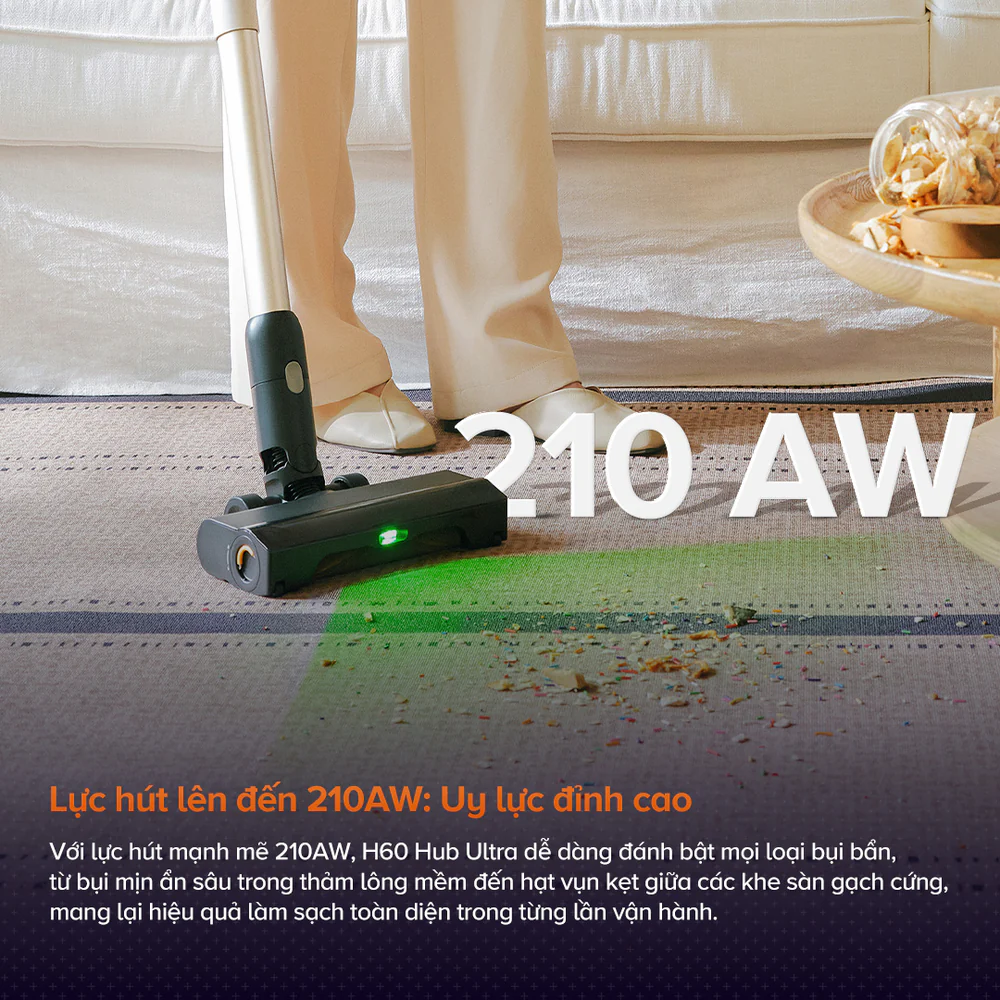 Máy hút bụi đa năng cầm tay Roborock H60 Hub Ultra