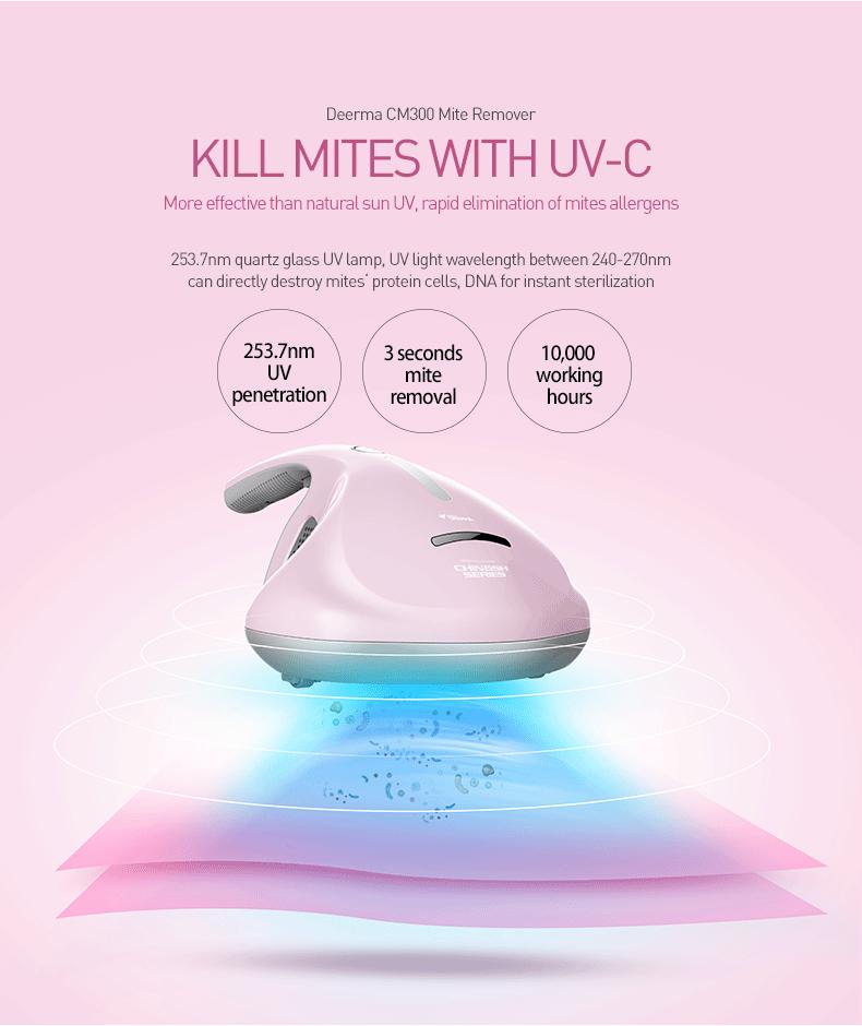 Máy hút bụi diệt khuẩn UV giường nệm Deerma CM300S