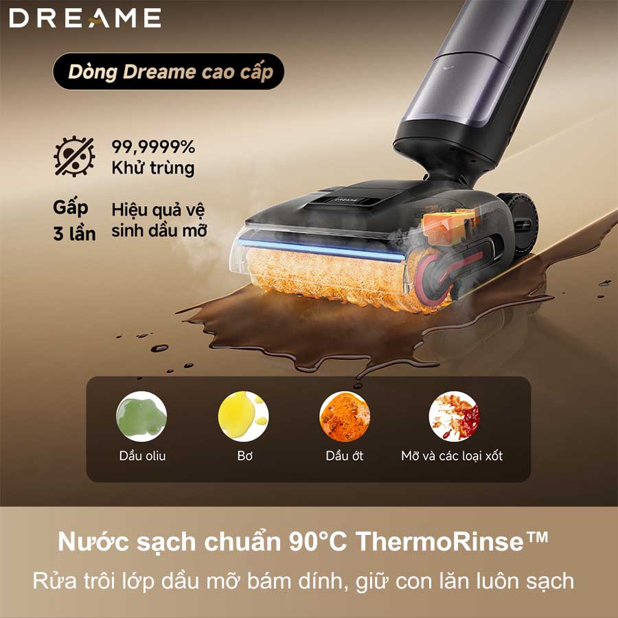 Máy hút bụi lau nhà cầm tay Dreame H16 Pro Steam
