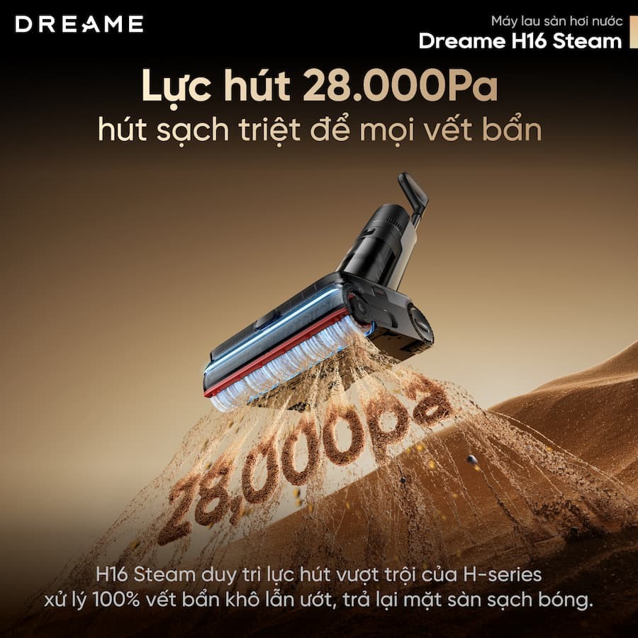 Máy Hút Bụi Lau Nhà Dreame H16 Steam
