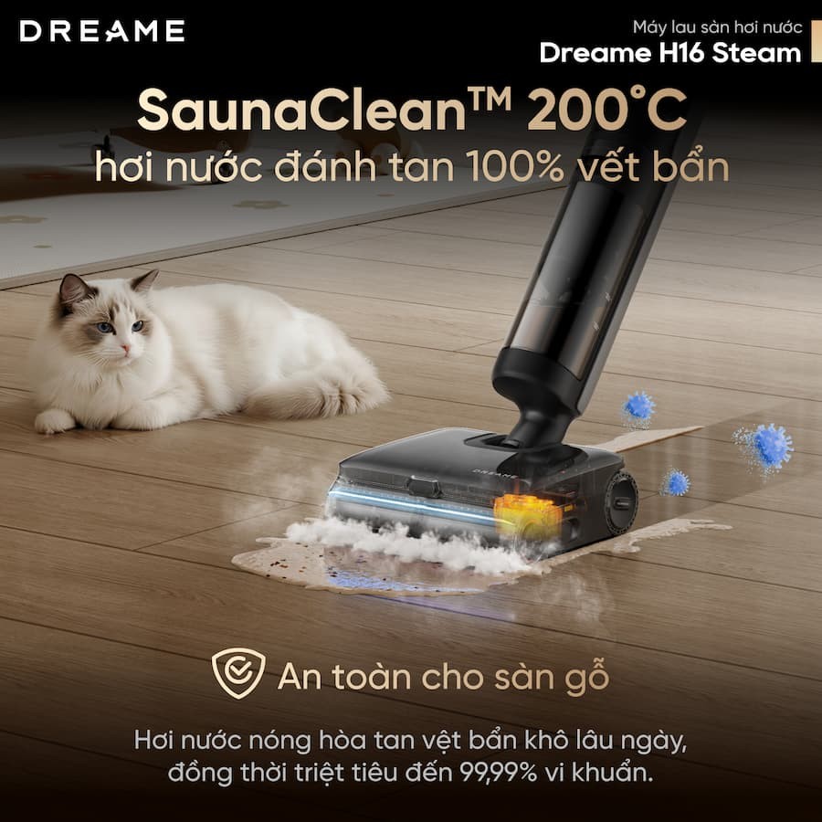 Máy Hút Bụi Lau Nhà Dreame H16 Steam