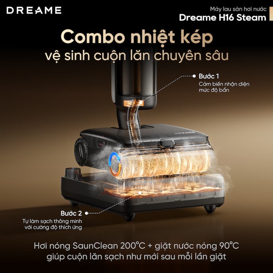 Máy Hút Bụi Lau Nhà Dreame H16 Steam