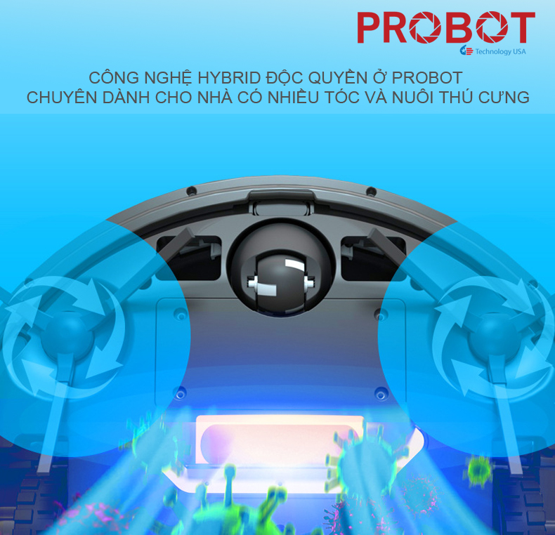 Máy hút bụi lau nhà Probot D2 Hybrid Model 2023 tích hợp điều khiển qua app