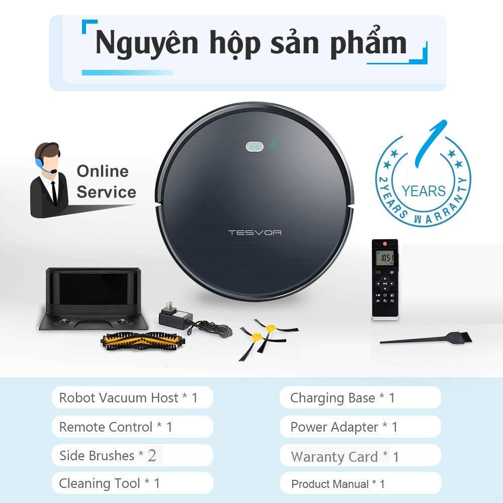 Máy hút bụi lau nhà Probot Tesvor 990 Google Alexa