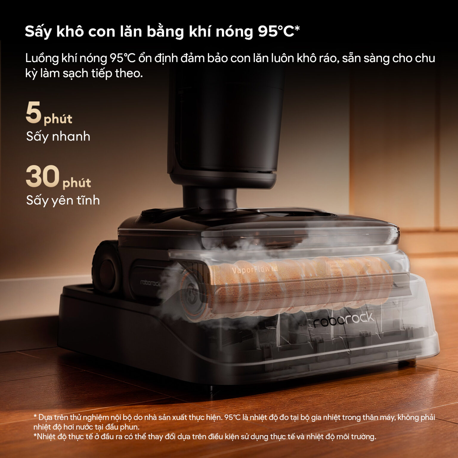 Máy hút bụi lau nhà Roborock F25 Pro Steam Gen 2 Combo | Lực hút 25.000 Pa