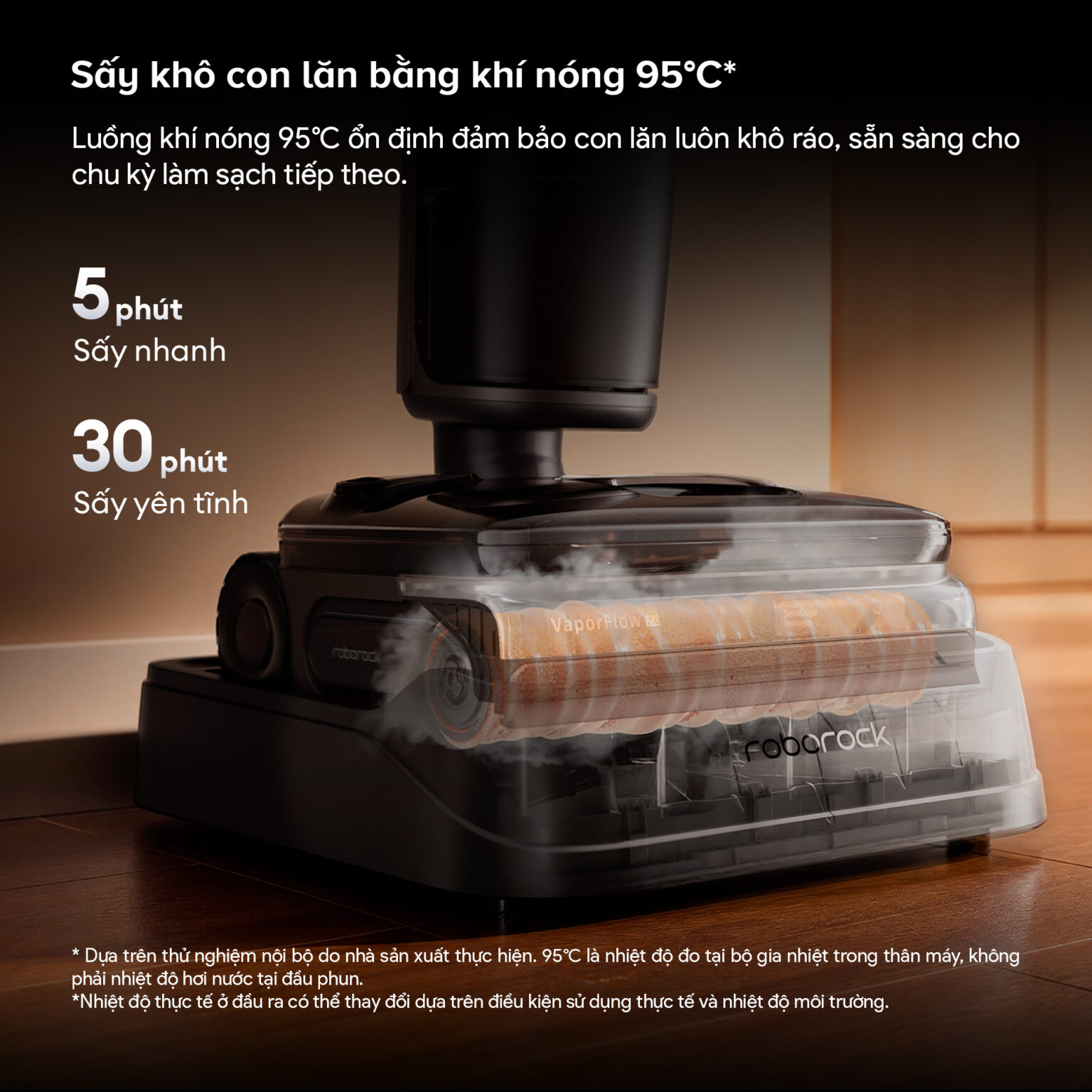 Máy hút bụi lau nhà Roborock F25 Ultra Steam Gen 2 | Lực hút 25.000 Pa