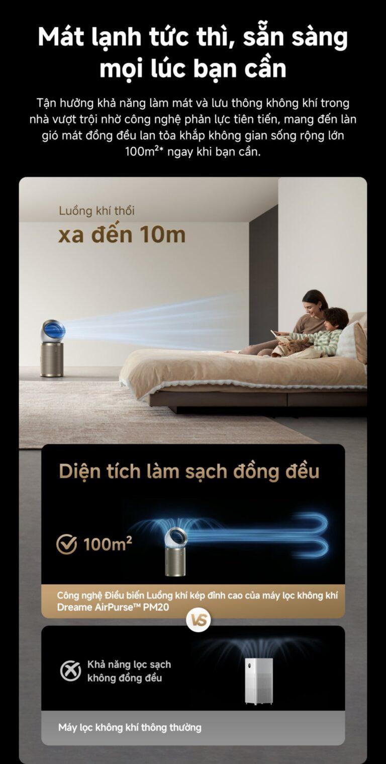 Máy lọc không khí kết hợp sưởi Dreame P20 40W