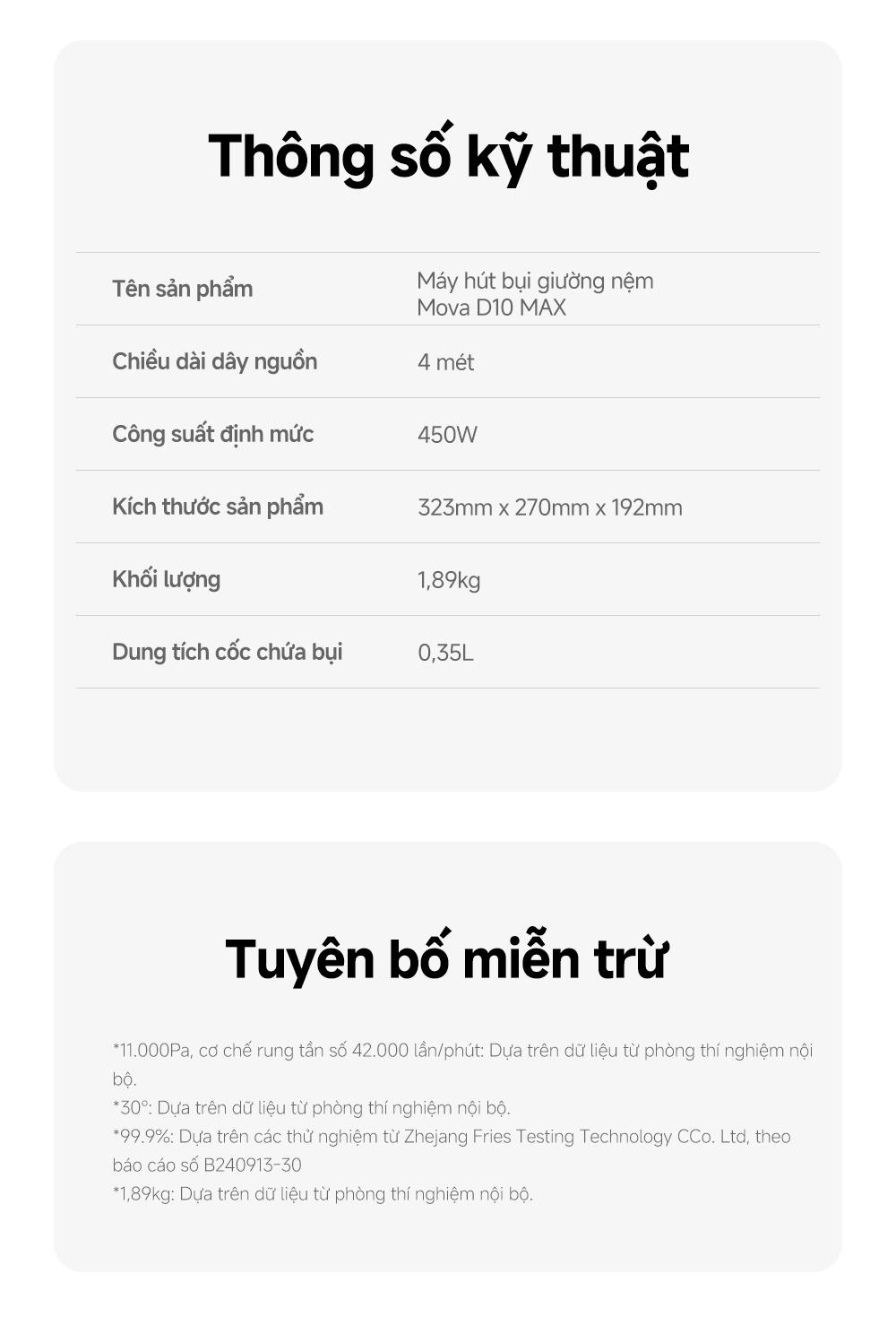 Mova D10 Max – Máy Hút Bụi Giường Nệm Thông Minh