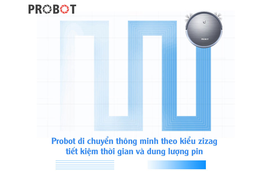 Probot nelson A3S wifi, Robot hút bụi lau nhà điều khiển qua điện thoại màu Xám ghi
