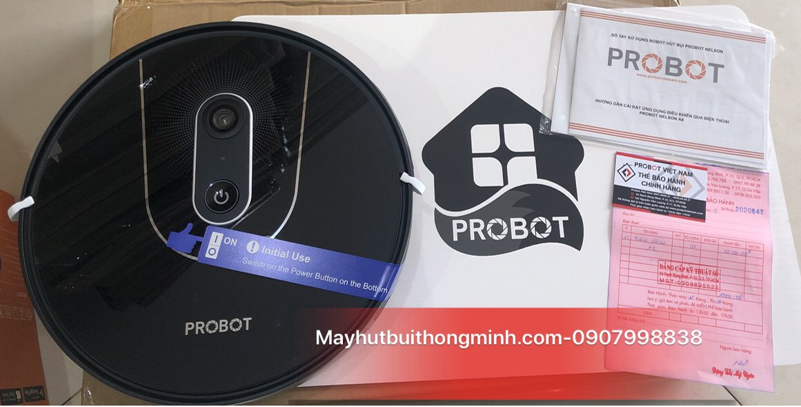 Probot Nelson A8, Robot hút bụi lau nhà AI PanoView WiFi, Alexa