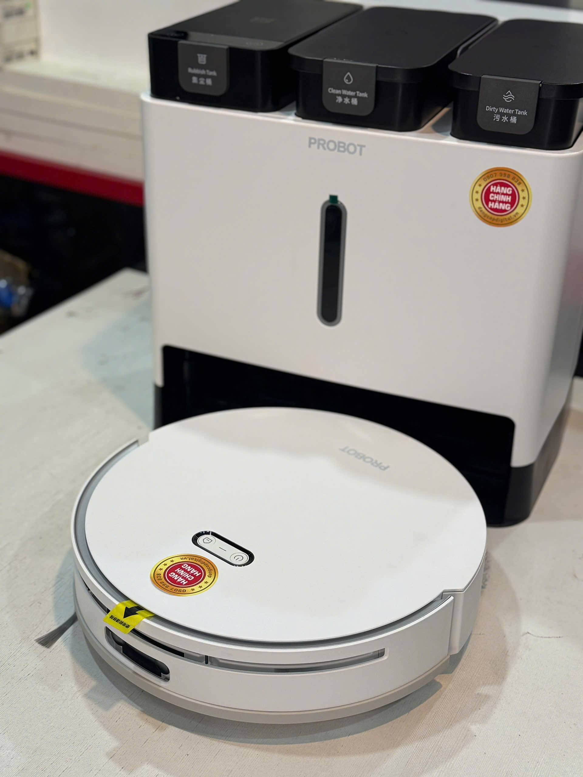 Probot Robot hút bụi lau nhà tự đổ rác, giặt sấy khăn 2025