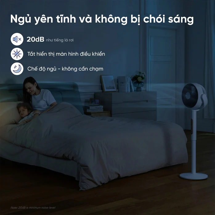 Quạt tuần hoàn không khí Levoit CirculAir 22.9cm- Cảm biến nhiệt độ – 12 cấp gió – Mát đến 30m – Xoay đa hướng