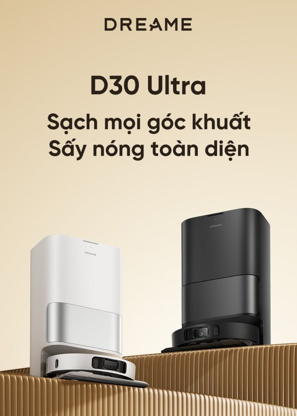 Robot hút bụi lau nhà Dreame D30 Ultra chống rối tóc
