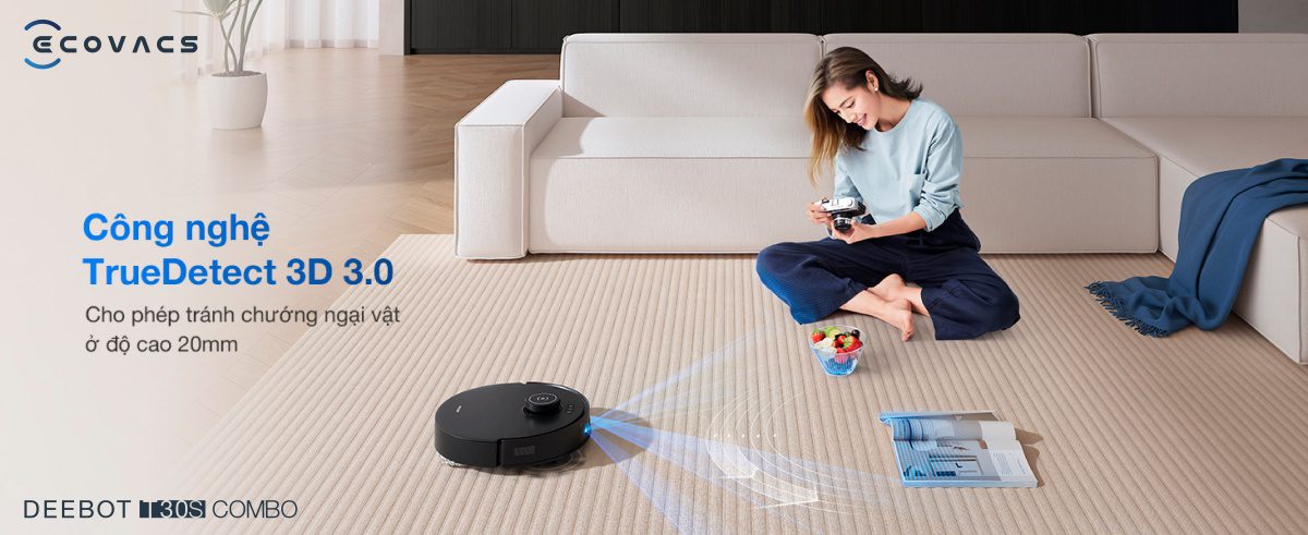 Robot hút bụi lau nhà Ecovacs Deebot T30S Combo