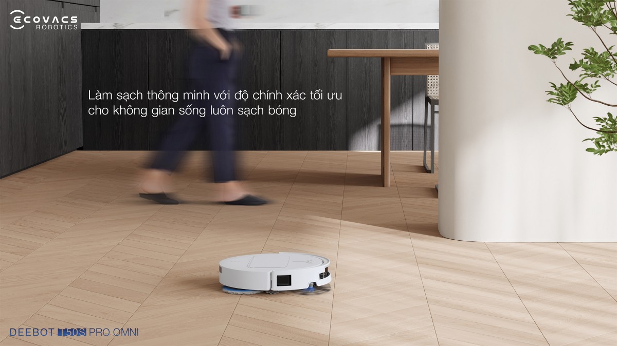 Robot hút bụi lau nhà Ecovacs Deebot T50S Pro Omni, Lực hút 25 000Pa