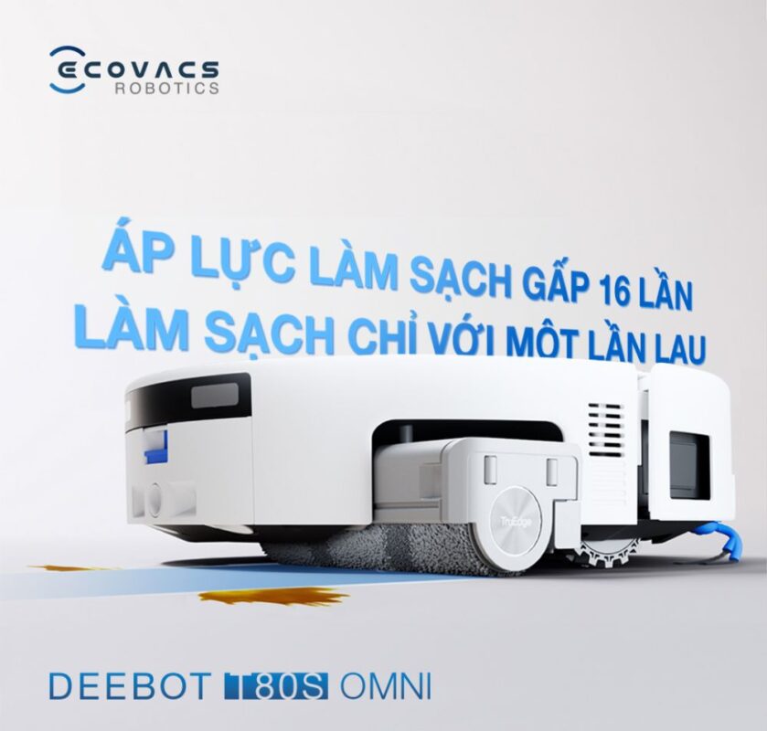 Robot hút bụi lau nhà Ecovacs Deebot T80 OMNI