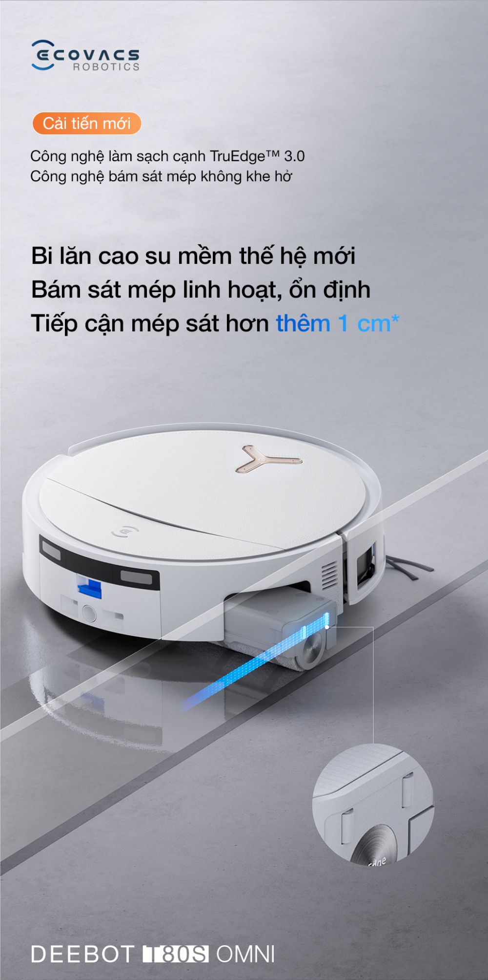 Robot hút bụi lau nhà Ecovacs Deebot T80 OMNI