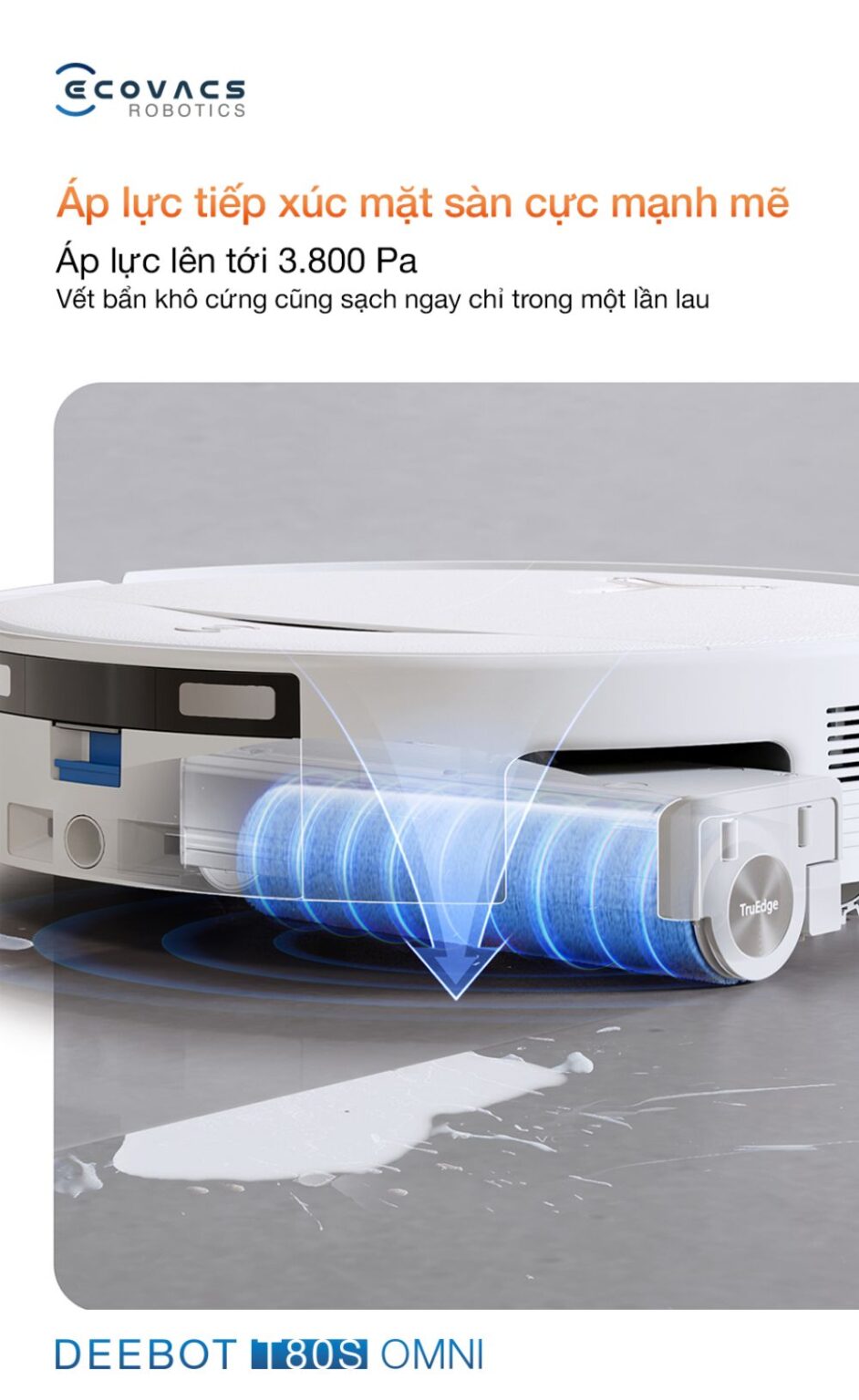 Robot hút bụi lau nhà Ecovacs Deebot T80 OMNI