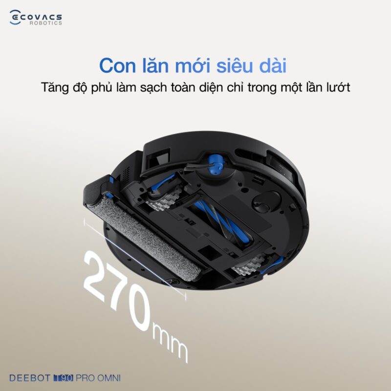 Robot hút bụi lau nhà Ecovacs Deebot T90 Pro Omni, Lực hút 30 000Pa