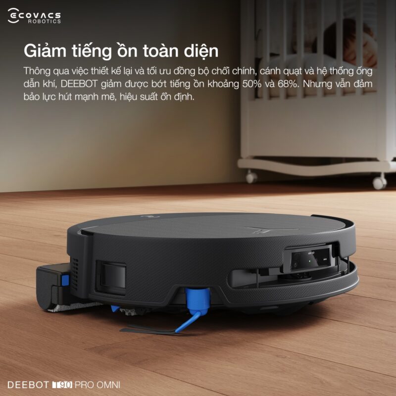 Robot hút bụi lau nhà Ecovacs Deebot T90 Pro Omni, Lực hút 30 000Pa