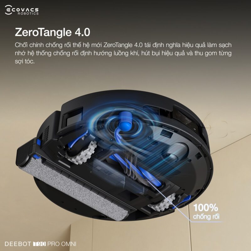 Robot hút bụi lau nhà Ecovacs Deebot T90 Pro Omni, Lực hút 30 000Pa