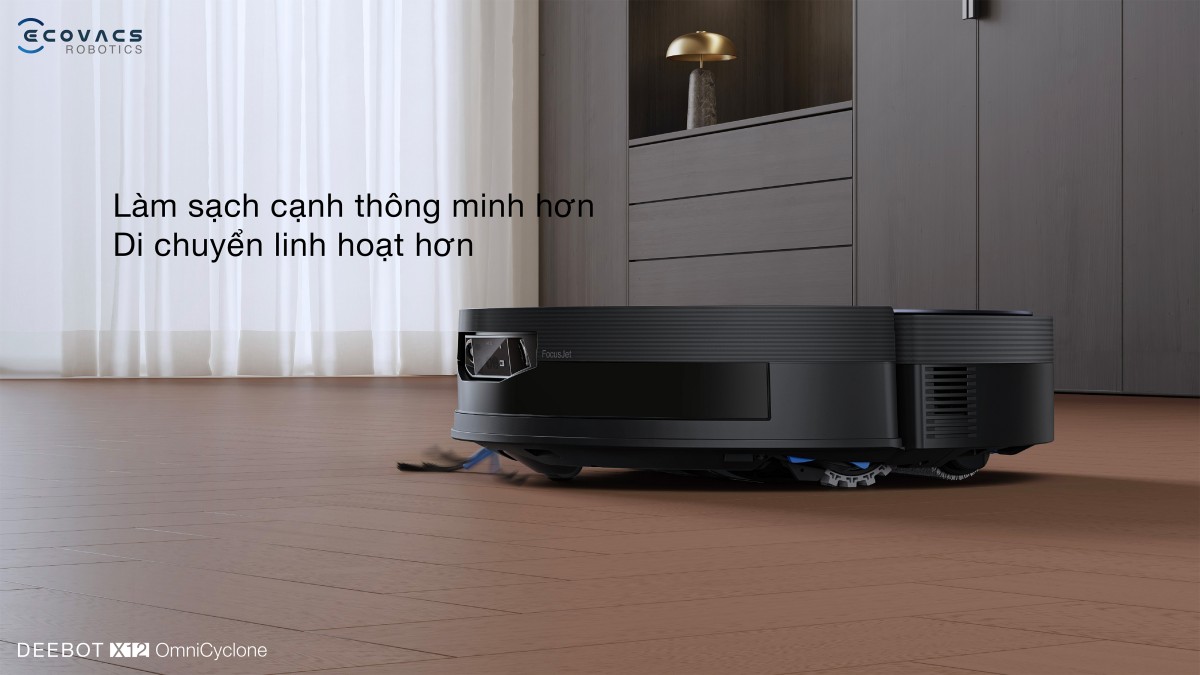 Robot hút bụi lau nhà Ecovacs Deebot X12 OmniCyclone, Lực hút 22 000Pa