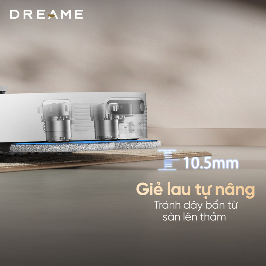 Robot hút bụi lau nhà giặt sấy khăn Dreame D20 Ultra