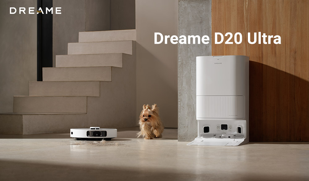 Robot hút bụi lau nhà giặt sấy khăn Dreame D20 Ultra