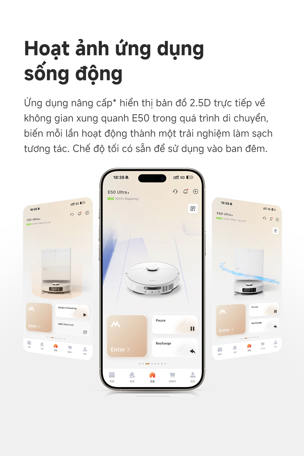 Robot hút bụi lau nhà MOVA E50 Ultra