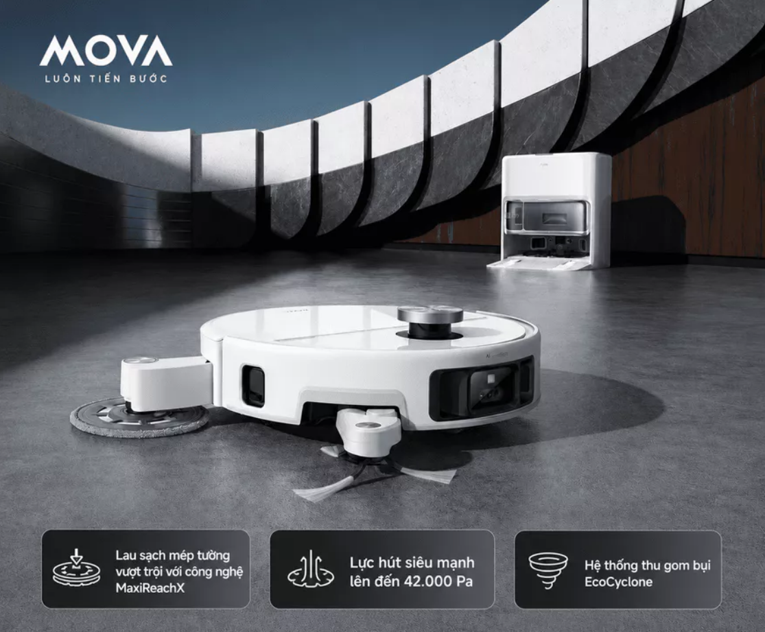Robot hút bụi lau nhà Mova V70 Ultra Complete