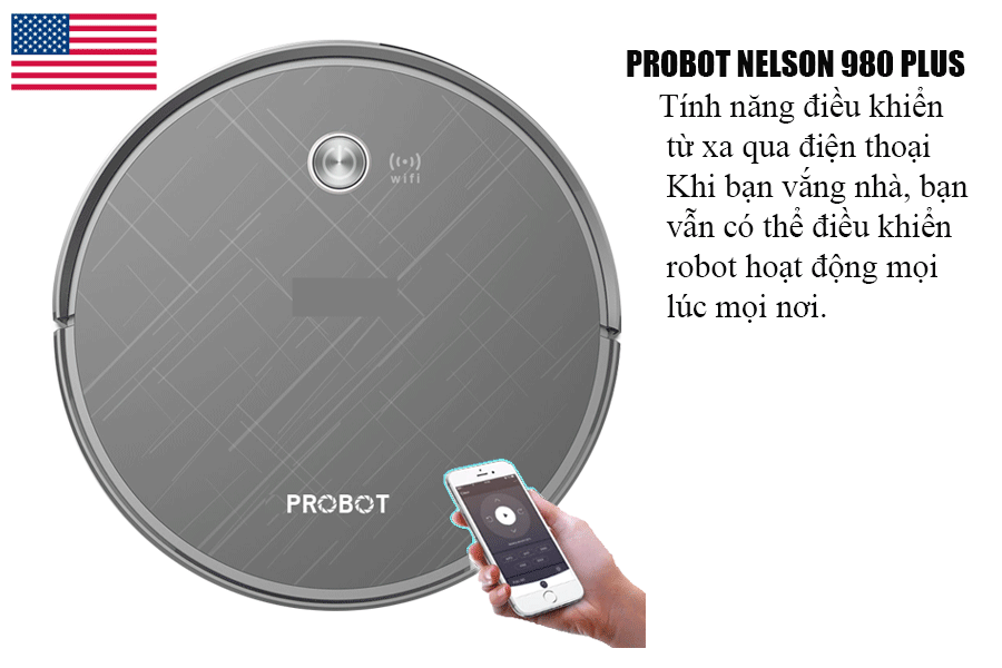 Robot hÃºt bá»¥i lau nhÃ  Probot Nelson 980 Plus