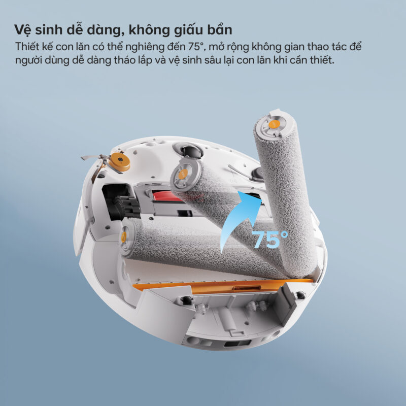 Robot hút bụi lau nhà Roborock Qrevo Edge 2 Flow, Lực hút 35 000Pa