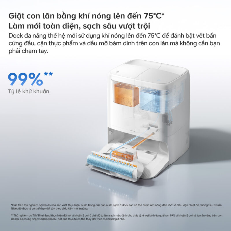Robot hút bụi lau nhà Roborock Qrevo Edge 2 Flow, Lực hút 35 000Pa