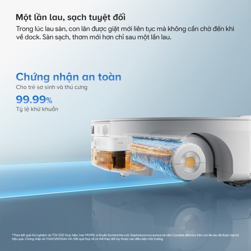Robot hút bụi lau nhà Roborock Qrevo Edge 2 Flow, Lực hút 35 000Pa