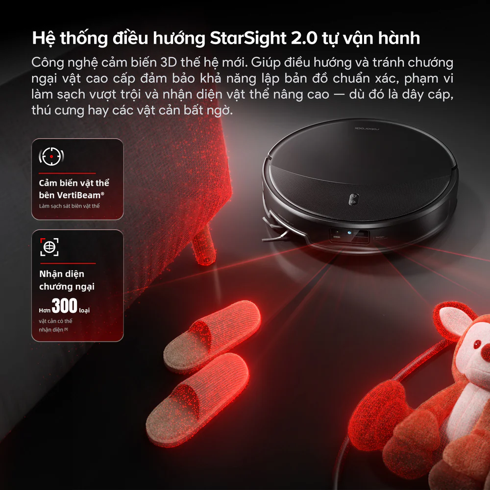 Robot hút bụi lau nhà Roborock Saros 20 Phiên bản cấp xả nước tự động