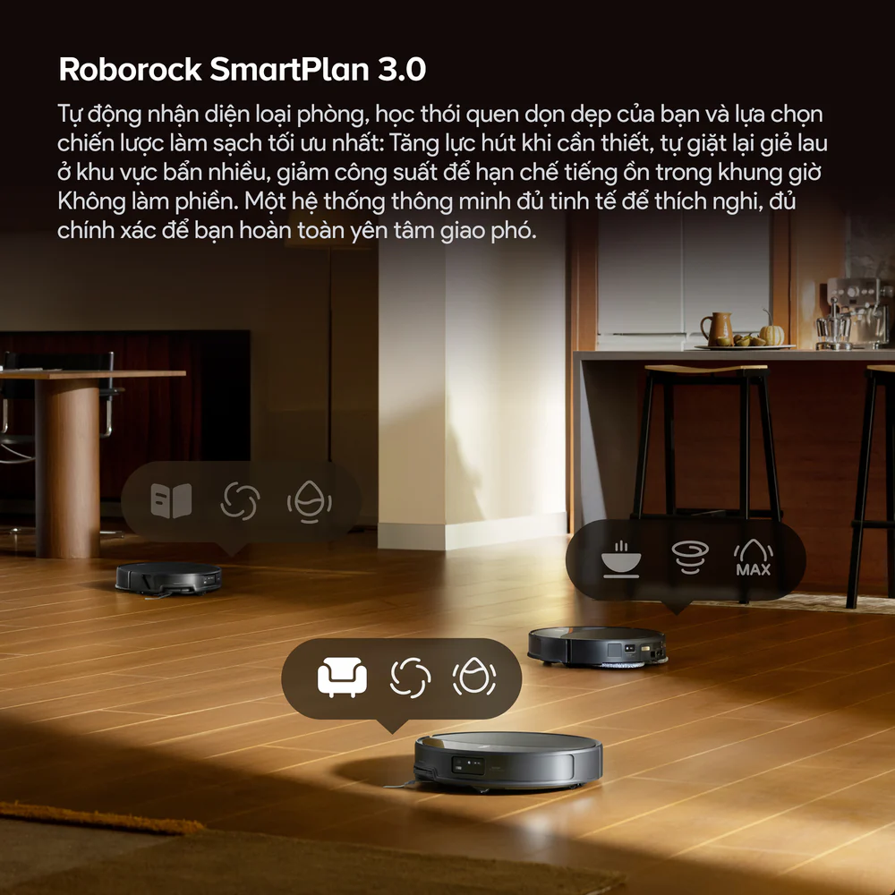 Robot hút bụi lau nhà Roborock Saros 20 Phiên bản cấp xả nước tự động