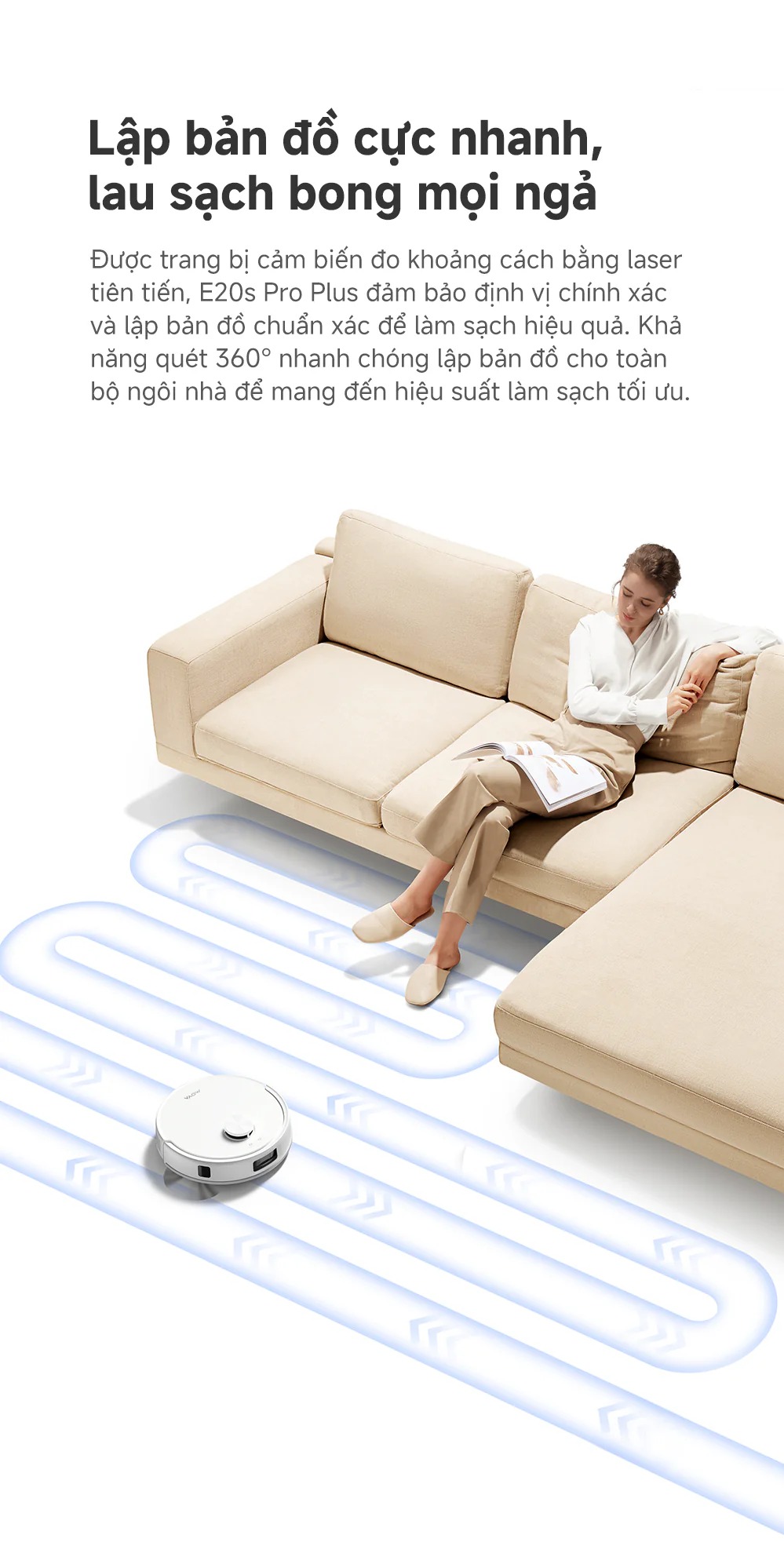 Robot hút bụi lau nhà tự đổ rác MOVA E20S Pro Plus