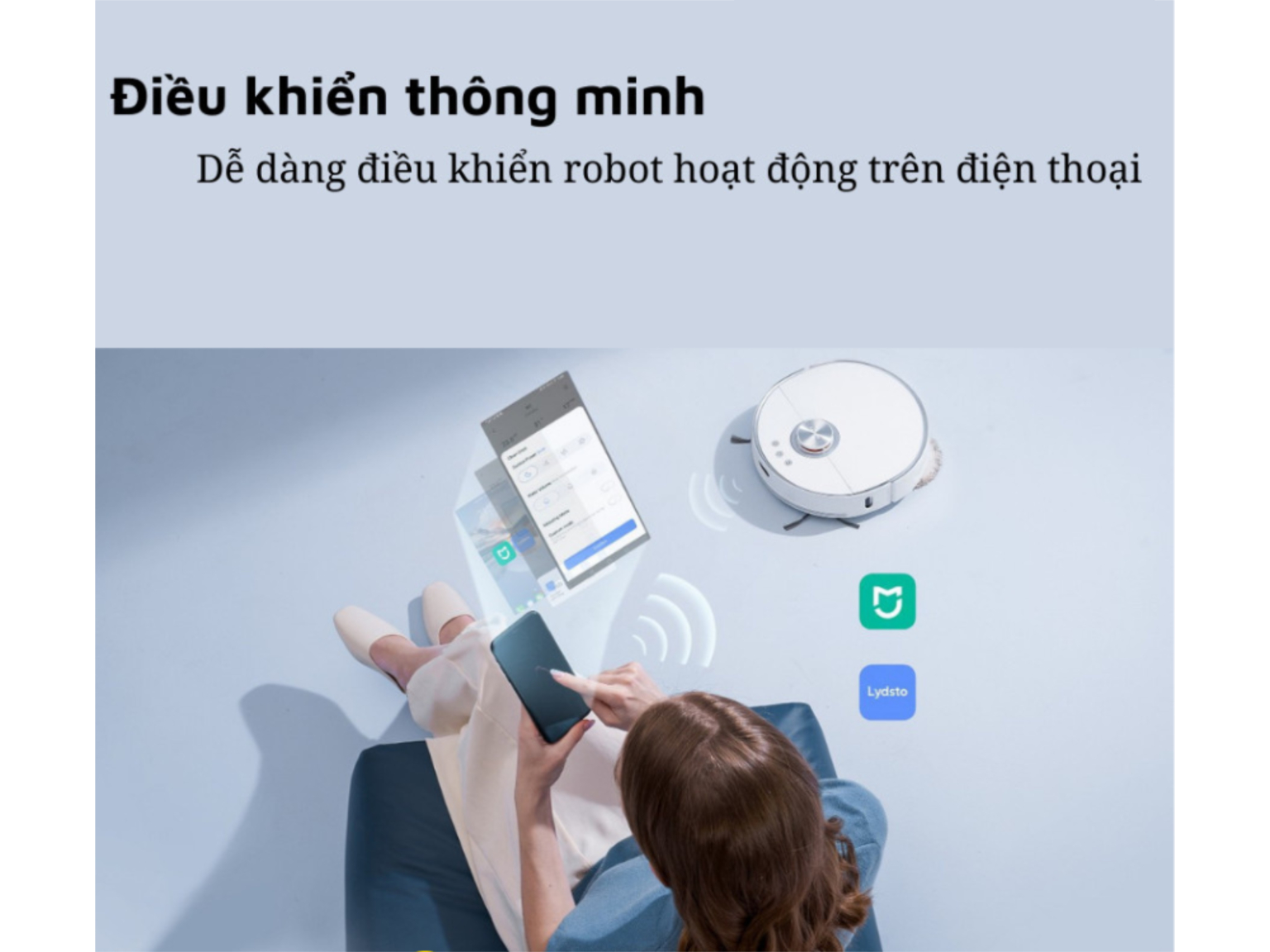Robot hút bụi lau nhà tự giặt giẻ Xiaomi Lydsto W2 Lite