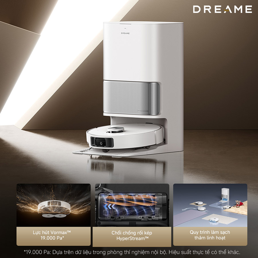 Robot hút bụi lau nhà tự giặt sấy khăn Dreame L40S Ultra