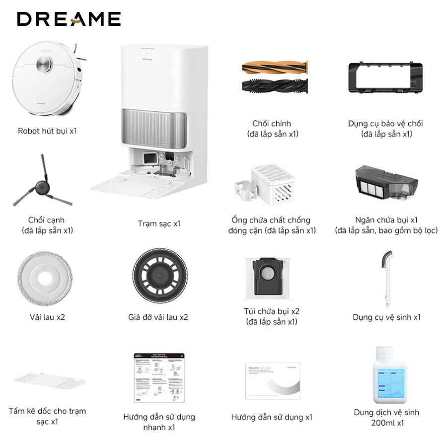 Robot hút bụi lau nhà tự giặt sấy khăn Dreame L40S Ultra