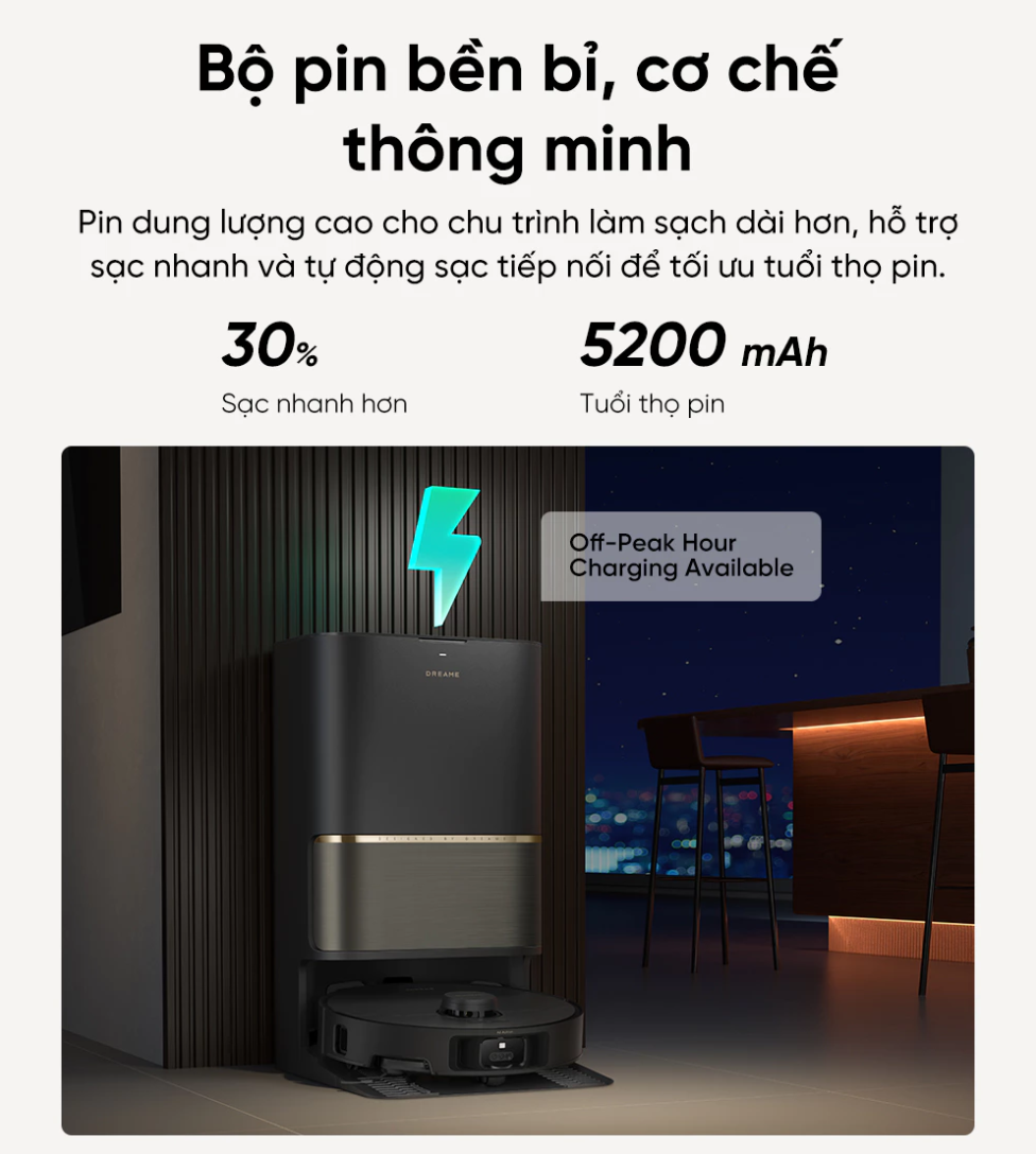 Robot hút bụi lau nhà tự giặt sấy khăn Dreame L50S Ultra