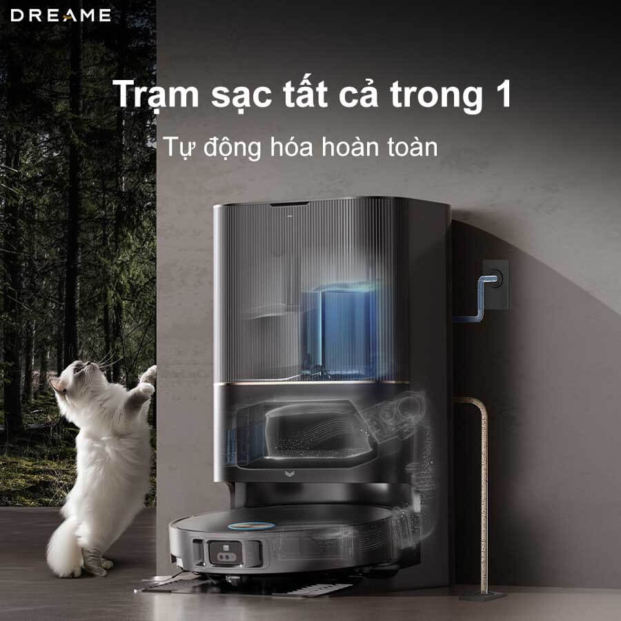 Robot hút bụi lau nhà tự giặt sấy khăn Dreame X50 Ultra
